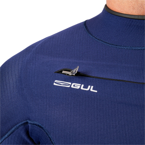 2026 GUL Mens Yulex Flexor 3/2mm Chest Zip Wetsuit FX1219-GRBL - Grey / Blue
